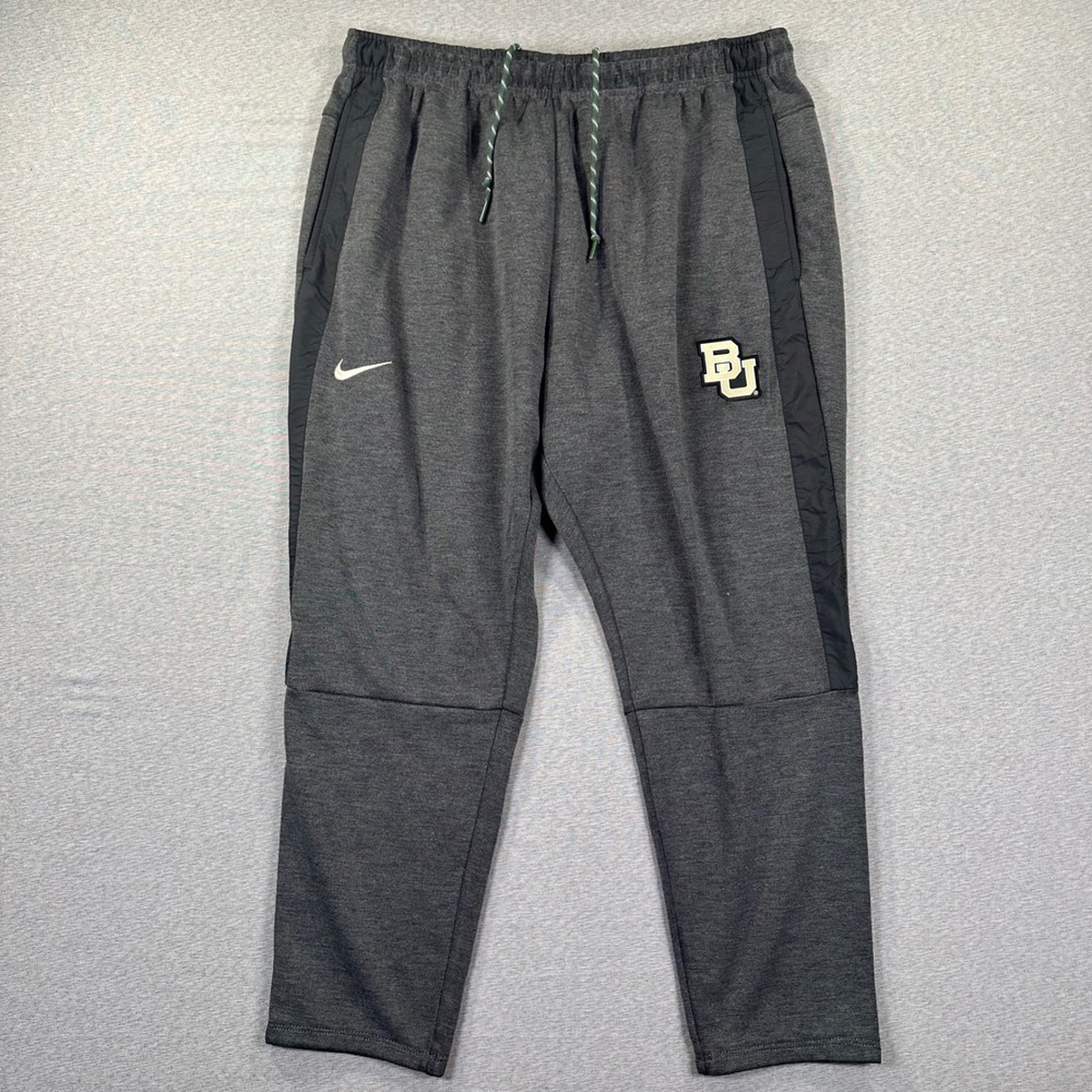 Nike Jogger Pants Baylor Bears Mens XL  26" Gray Training Dri-FIT NCAA Football
